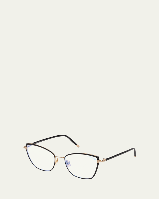 Blue Light Blocking Square Metal Optical Glasses